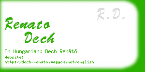 renato dech business card